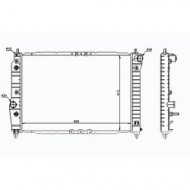 Радиатор охлаждения двигателя 1,2/1,4 +/-a/c aкпп Chevrolet Aveo T200